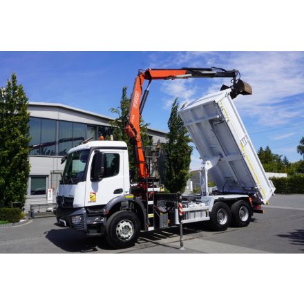 ELADVA! Mercedes-Benz Arocs 2636 6x4 (Fassi daru + 3 oldalra billenős plató) tehergépjármű 16/24