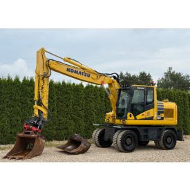 Komatsu PW160-11 gumikerekes kotró (+Rototilt!) 8/43